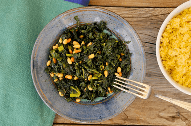 Ayurvedic-Recipe-for-Kale-Chips-with-Pine-Nuts