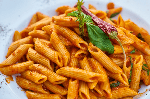 Pasta-With-Green-Leaf-And-Chili-Pepper